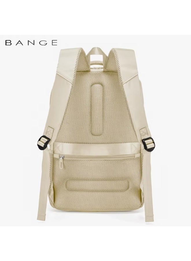 بانجي Bange 1807  Beige Polyester Unisex Travel Backpacks Laptop Waterproof - Image 2